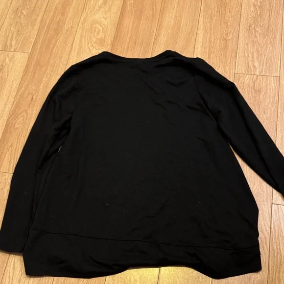 LOGO by Lori Goldstein Black Blouse - Picture 3 of 3